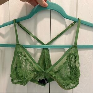 Urban Outfitters Lacey adjustable green Bralette